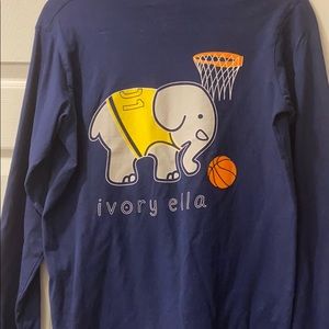 Ivory Ella Long Sleeve Navy Basketball